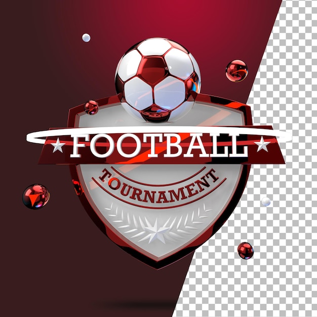 3D-Rendering Emblem Fußball Fußballturnier