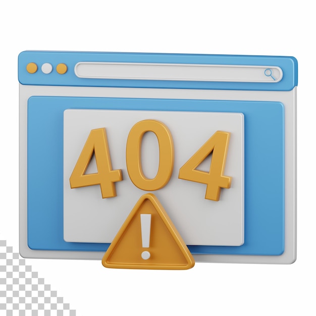 3d rendering error 404 isolated useful for programming coding server and connection design element