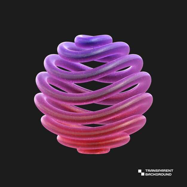 3d-rendering farbverlauf-glas abstraktes geometrisches objekt