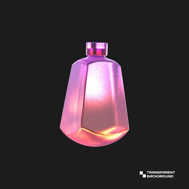 3D-Rendering Farbverlauf-Glas abstraktes geometrisches Objekt