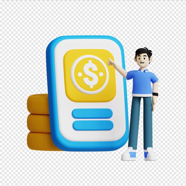 3D-Rendering-Finanzierungskonzept