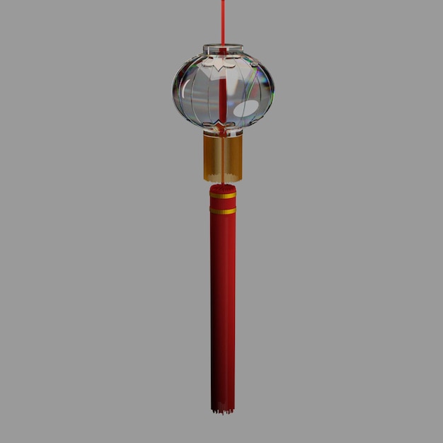 PSD 3d-rendering form laternenlampe chinesisch