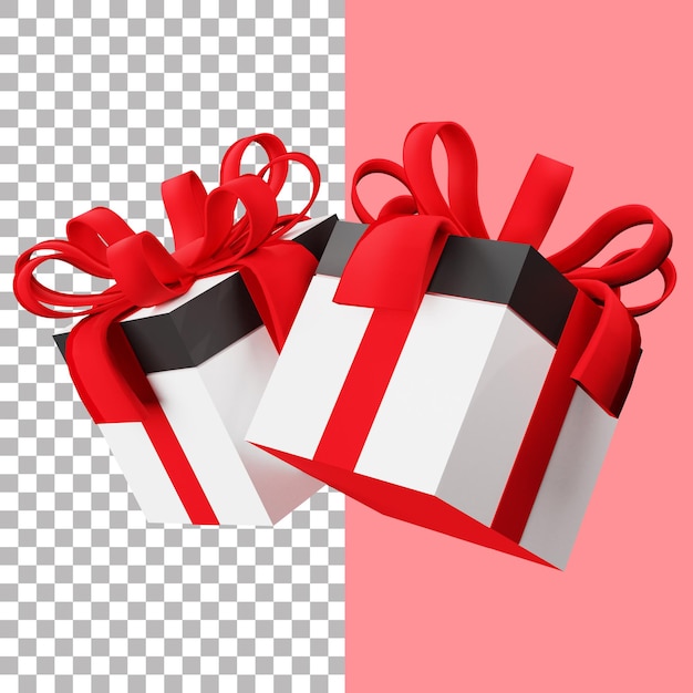 3d-rendering-geschenkbox isoliert