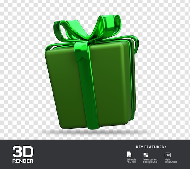 3d-rendering geschenkbox-symbol isoliert geeignet für e-commerce oder shopping-giveaway-promo-illustration