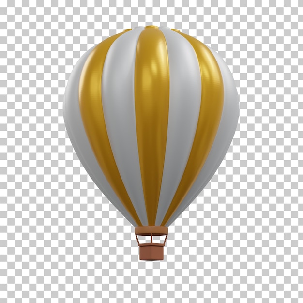 3D-Rendering Heißluftballon isoliert