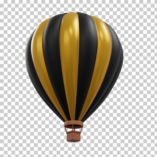 PSD 3d-rendering heißluftballon isoliert