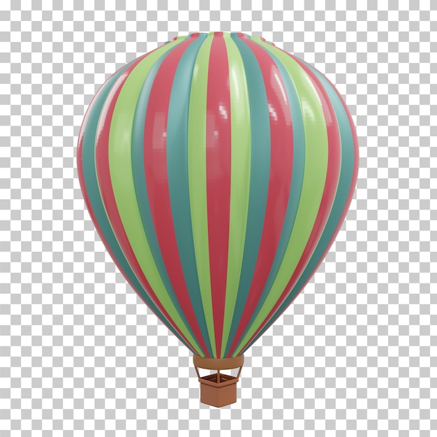 3D-Rendering Heißluftballon isoliert