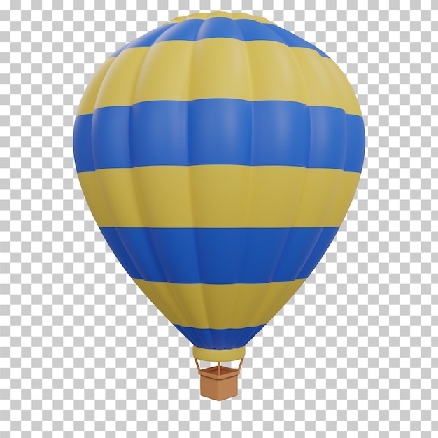 3d-rendering heißluftballon isoliert