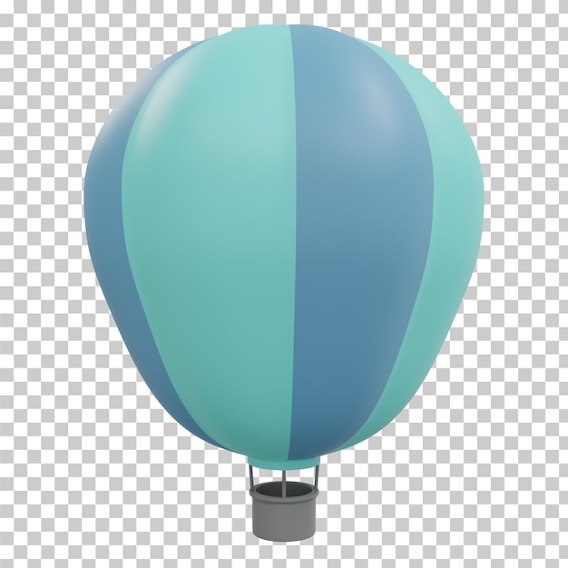 3D-Rendering Heißluftballon isoliert