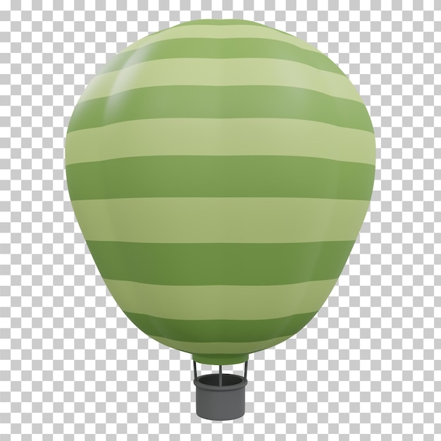 PSD 3d-rendering heißluftballon isoliert