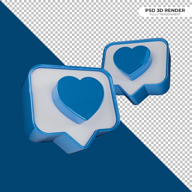 3D-Rendering-Herz-Symbol