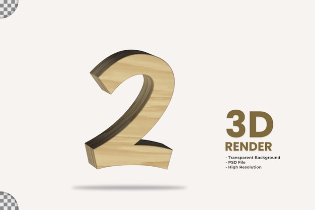 3D-Rendering Holzmaterial Nummer 2 isoliert