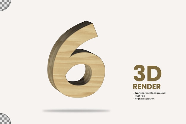 3D-Rendering Holzmaterial Nummer 6 isoliert