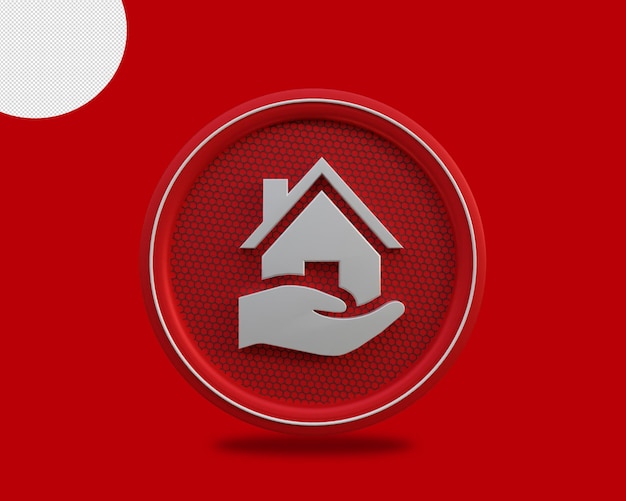 PSD 3d-rendering home-symbol