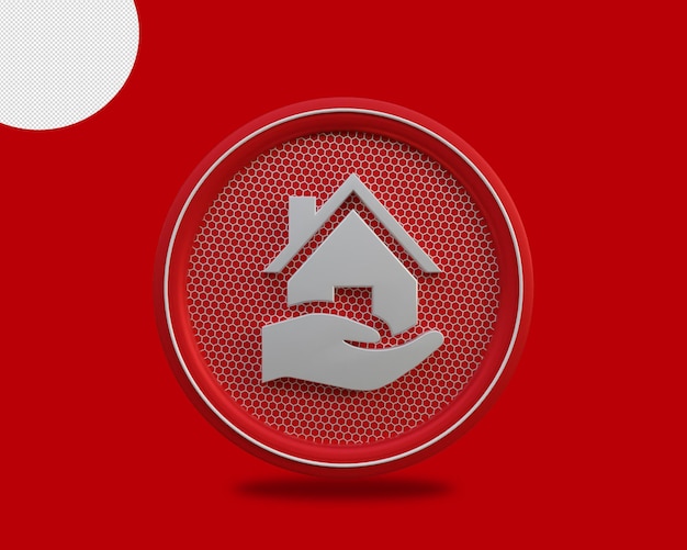 PSD 3d-rendering home-symbol