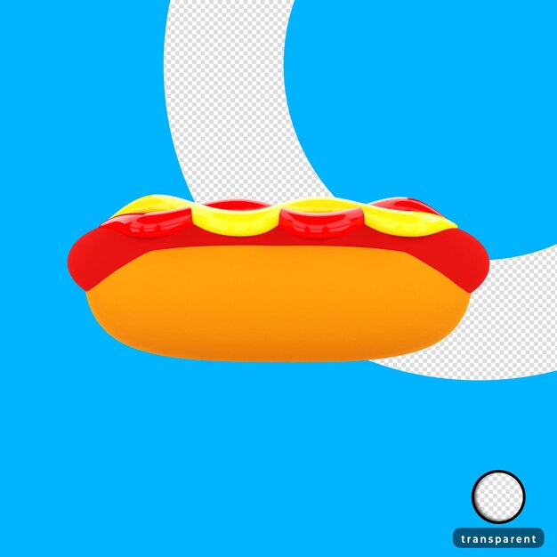 PSD 3d-rendering-hot-dog-illustration