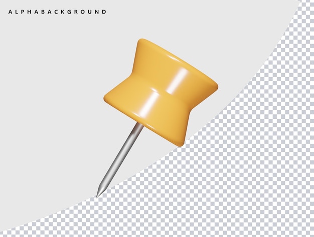 3D-Rendering-Ikonen-Illustration mit Pins