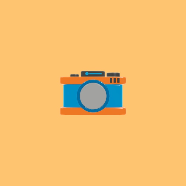 3D-Rendering-Illustration des Kamerasymbols