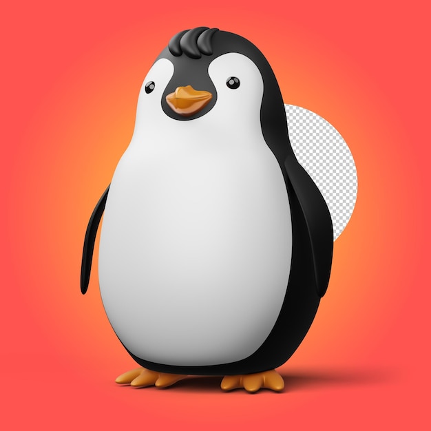 3d-rendering-illustration des süßen pinguins