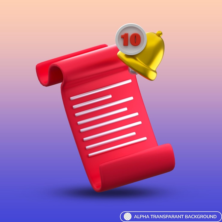 PSD 3d rendering illustration monthly invoice icon