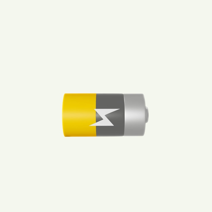 PSD 3d rendering illustration of battery icon