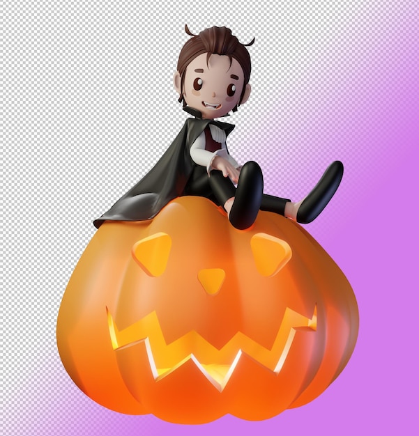 3D-Rendering-Illustration von Vampirfiguren, die für Halloween geeignet sind