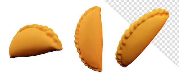 3D-Rendering-Illustrationssymbol empanada