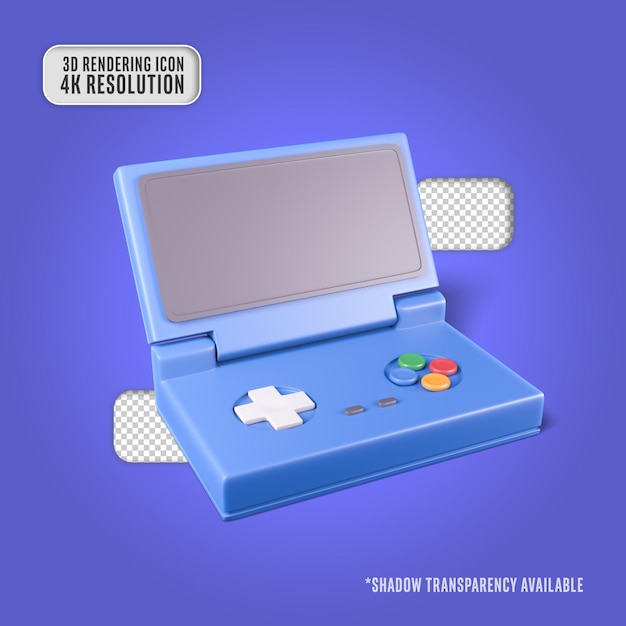 3d rendering illustrazione console di gioco icona isolata