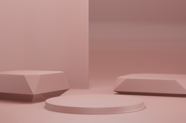 3d rendering illustrazione fase di visualizzazione sfondo mockup