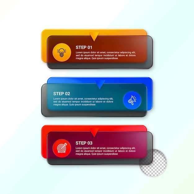 3D-Rendering Infographik-Design Geschäfts-Infographik-Vorlage