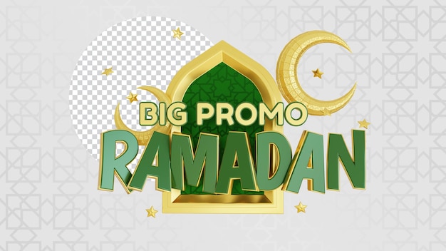 3D-Rendering islamische große Promo-Ramadan