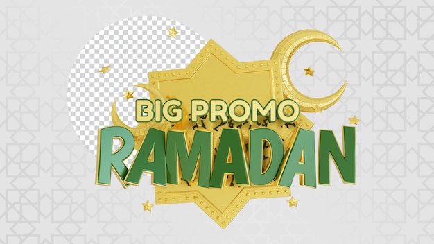 3D-Rendering islamische große Promo-Ramadan