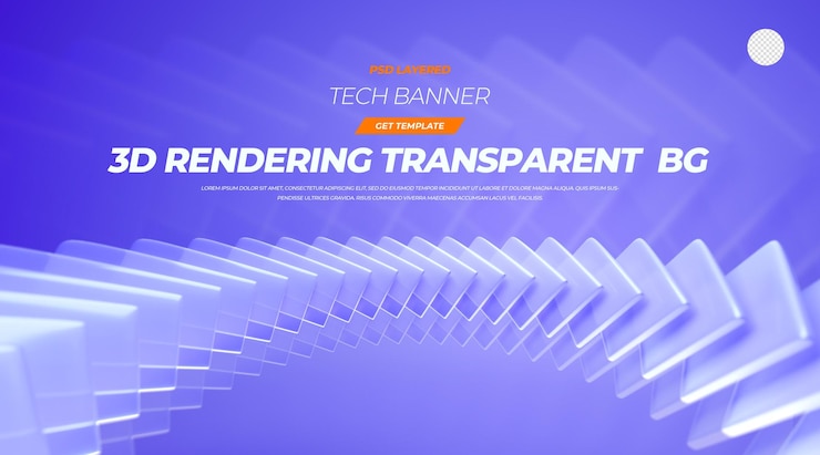 PSD 3d-rendering-karten-technologie-hintergrundvorlage