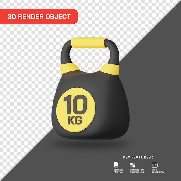 3d-rendering kettlebell-symbol