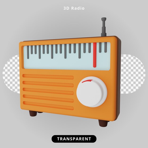 3D-Rendering klassische Radio-Illustration