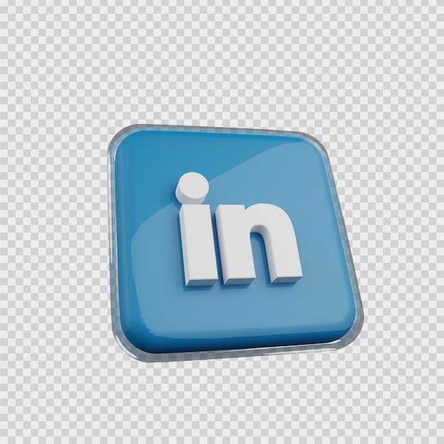 PSD 3d-rendering-konzept social-media-symbol verlinkt in