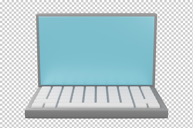 PSD 3d-rendering-laptop-computer isoliert