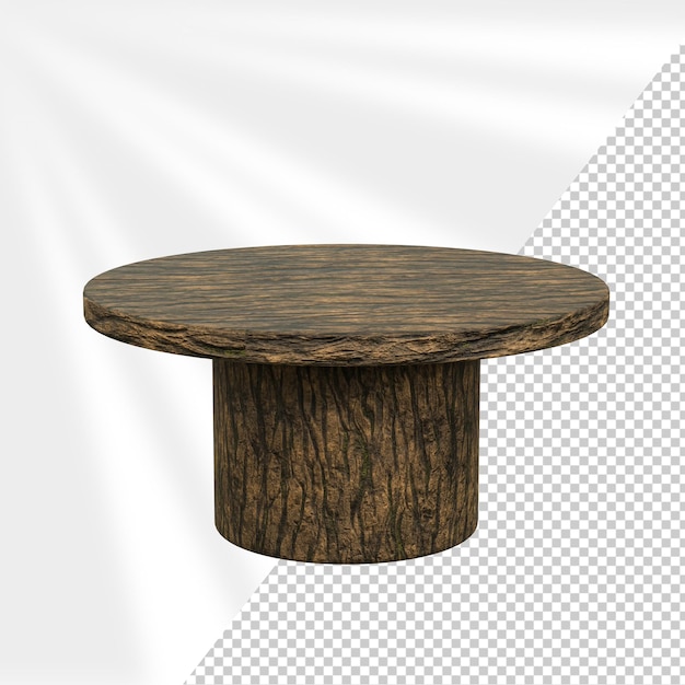 3D-Rendering Leere hölzerne Tischplatte, die zur Anzeige oder Montage Ihrer Produkte für Werbung verwendet wird