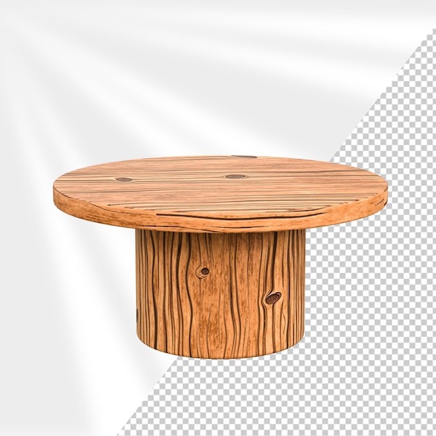 3D-Rendering Leere hölzerne Tischplatte, die zur Anzeige oder Montage Ihrer Produkte für Werbung verwendet wird