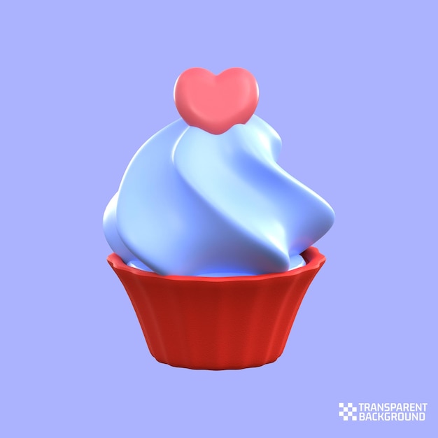 3D-Rendering LOVE DESSERT Valentinssymbol