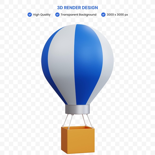 3D-Rendering Luftballon isoliert