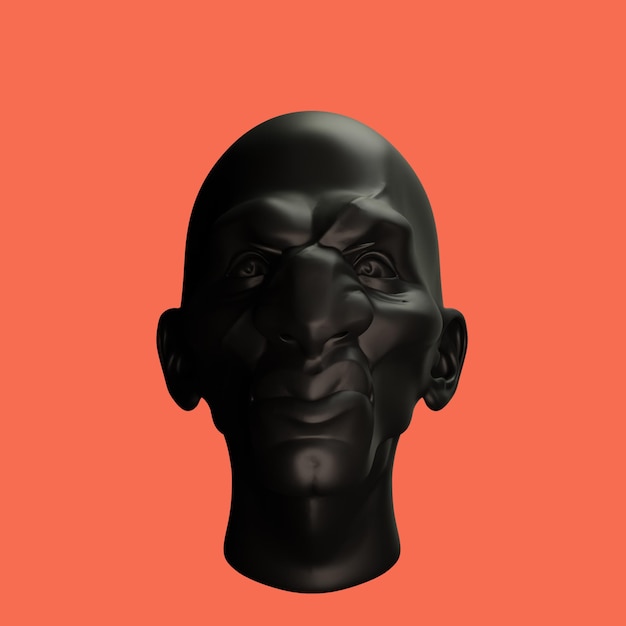 3D-Rendering Mann im Afro-Stil