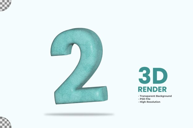 3d rendering materiale lapideo blu numero 2 isolato