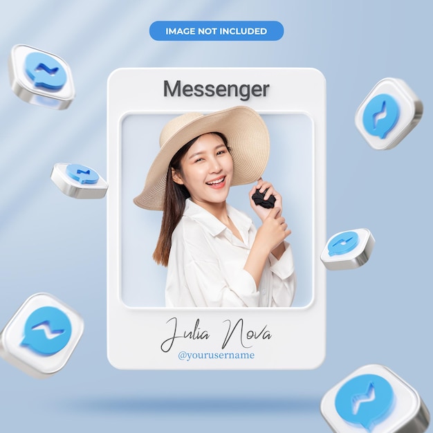 3d-rendering messenger-profil