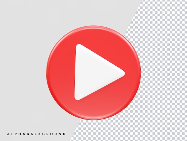 3D-Rendering mit Vektor-Video-Player-Ikonen