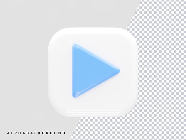 3D-Rendering mit Vektor-Video-Player-Ikonen