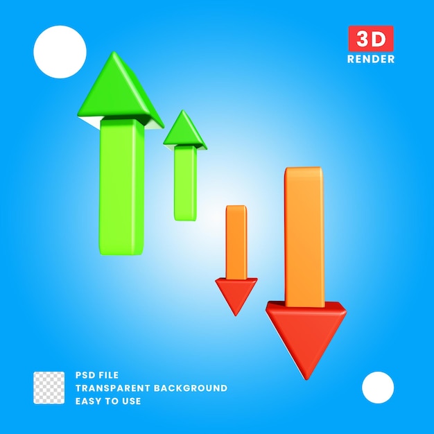 3D-Rendering nach oben nach unten