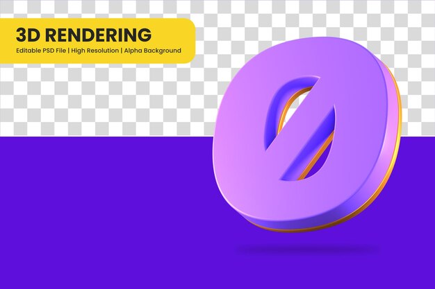 3d rendering number 0 isolated