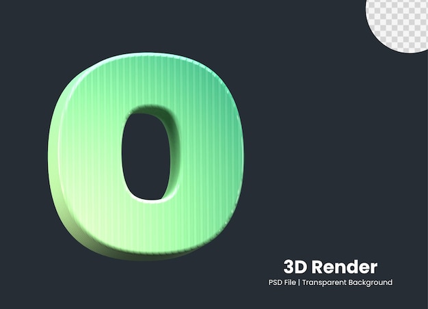 3D-Rendering Nummer 0 isoliert