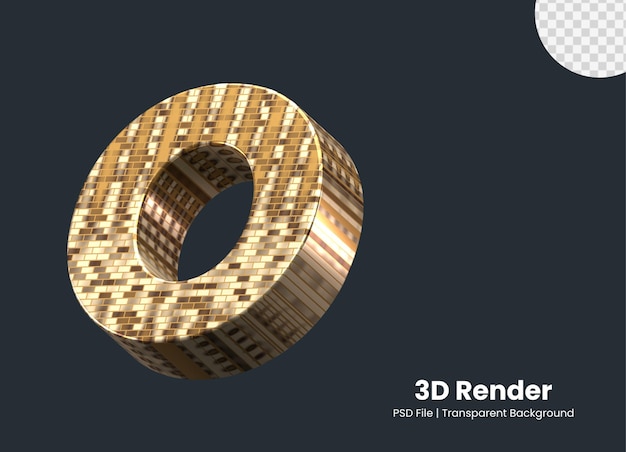 3D-Rendering Nummer 0 isoliert